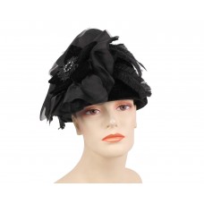 Mujer&apos;s Church Hat  Wool Hat  Black  59  eb-12166536
